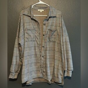 Salt & Bit Plaid Button-Up Shacket